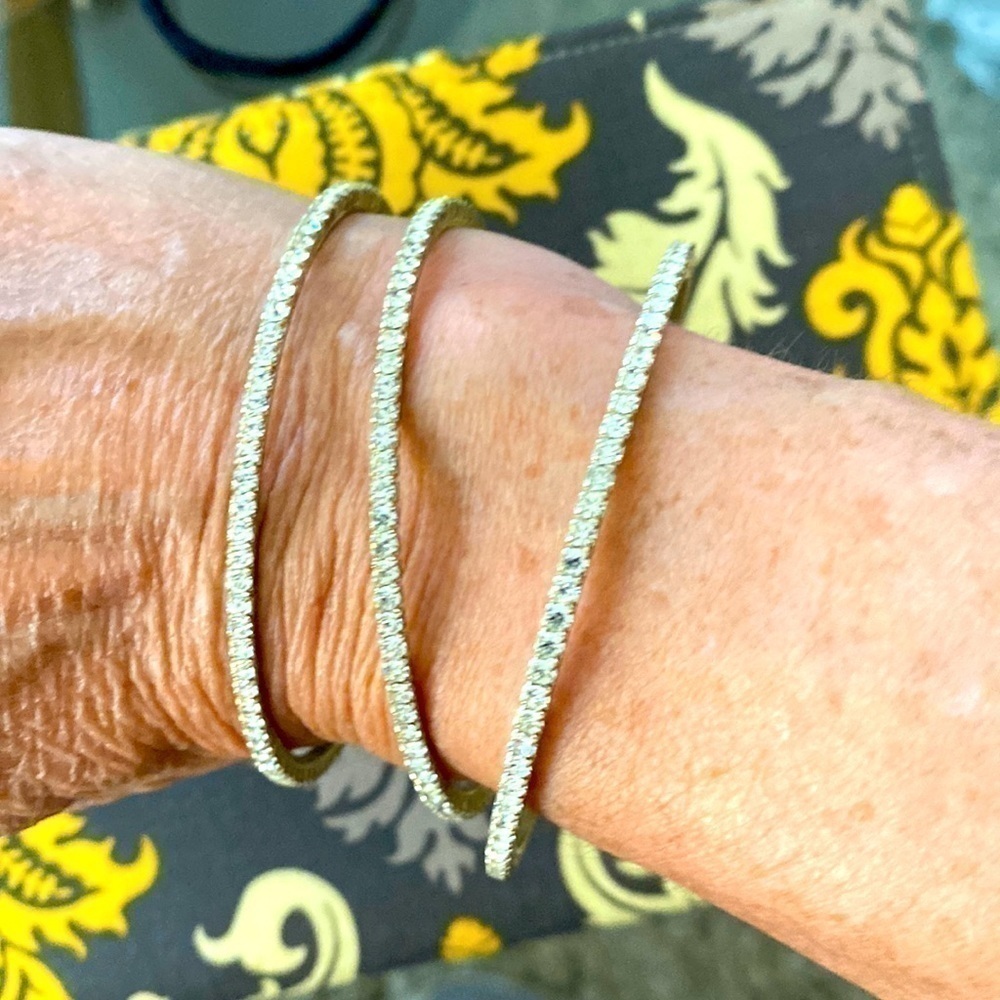 2/$20 SALE! 3 crystal bangle bracelets 🍀